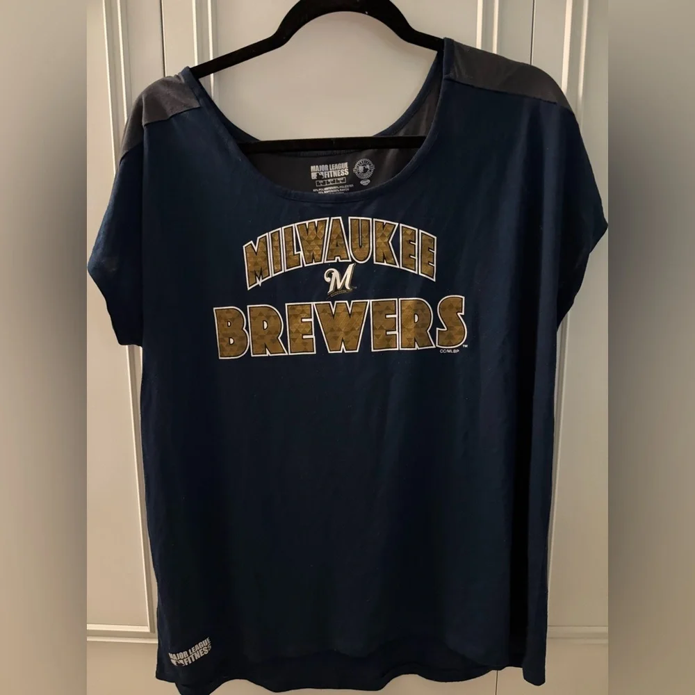 Milwaukee Brewers Navy T-Shirt - Picture 1 of 3